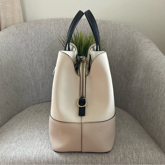 Kate Spade Saffiano Triple Compartment Color block Satchel Handbag - Picture 3 of 8